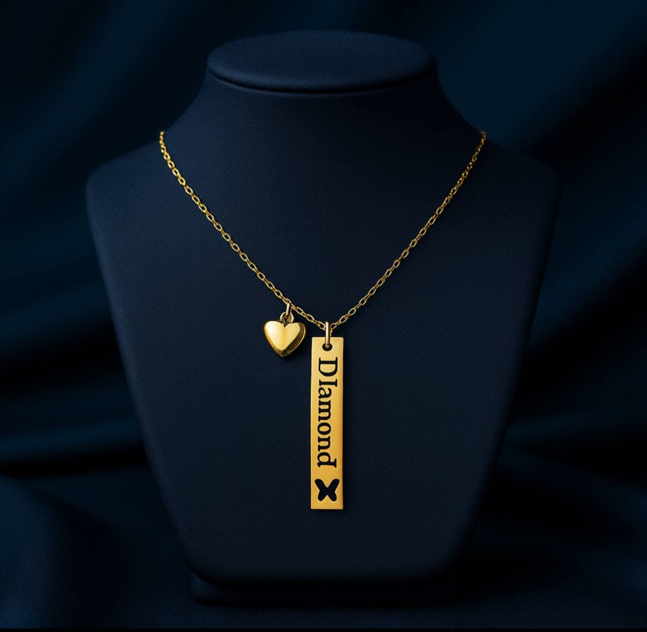 Female engraved necklace