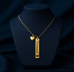 Female engraved necklace